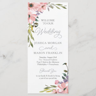 Programme Tea Rose Wedding Program