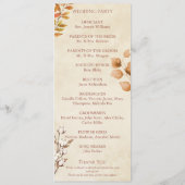 Programme Terracotta Automne quitte Boho Mariage de automne (Dos)