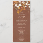 Programme Terracotta Automne quitte Boho Mariage de automne (Devant)