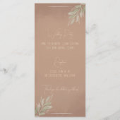 Programme Terracotta Boho Minimalist Wedding (Dos)