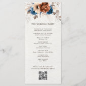 Programme Terracotta Marine Bleu Pampas Grass Mariage rustiq (Dos)