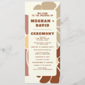 Programme Terracotta Retro Super Boho Chic Floral Mariage