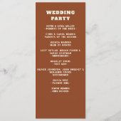 Programme Terracotta Retro Super Boho Chic Floral Mariage