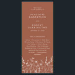 Programme Terracotta Rustic Fall Fleur sauvage Wedding Progr<br><div class="desc">Guidez vos invités à travers votre grande journée avec ce programme de mariage rustique à fleurs en terre cuite. Doté de fleurs sauvages de chute délicats et d'une disposition propre et élégante. Idéal pour une cérémonie d'automne en plein air ou une fête de mariage de grange.</div>