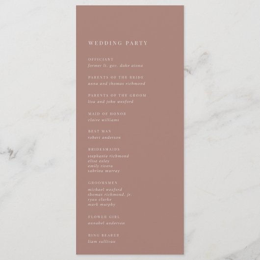 Programme Terre cuite | Mariage de monogramme de filigrane d (Dos)