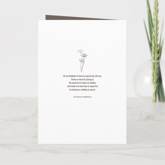 Programme Tête de fleur de persil de vaches mariage brun (Dos)