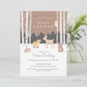Programme Thème baby shower Woodland | forêt d'hiver (Debout devant)