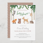 Programme Thème baby shower Woodland | neutre (Devant / Derrière)