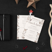 Programme Thème Brown Floral Mariage