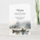 Programme Thème de pêche, photo, Célébration de la vie funér (Devant)