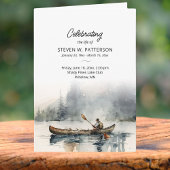 Programme Thème de pêche, photo, Célébration de la vie funér