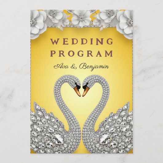 Programme Thème de romance de luxe pour mariage avec paire d (Devant)
