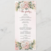 Programme Timeless Rose Gold Flowers and Greenery Program (Dos)
