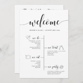 Programme Timeline mariage Avec Icônes (Devant / Derrière)