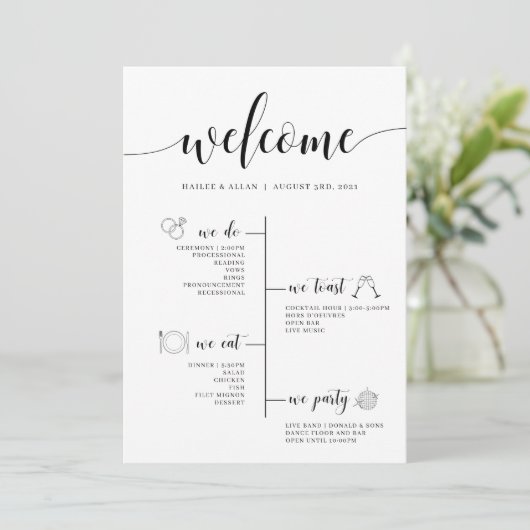 Programme Timeline mariage Avec Icônes (Debout devant)