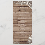 Programme tourbillons dentelle grange mariage campagnard de  (Dos)