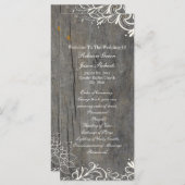 Programme tourbillons fleuris dentelle mariage campagnard pr (Devant / Derrière)