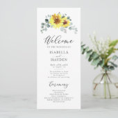 Programme Tournesol Chute Floral Russe Eucalyptus Mariage (Debout devant)