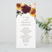 Programme Tournesol et Mariage de automne rouge Rose de Bour (Debout devant)