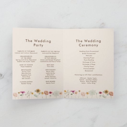 Programme Tournesol Rustique Mariage Arc Beige Plié (Intérieur)