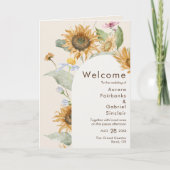 Programme Tournesol Rustique Mariage Arc Beige Plié (Devant)