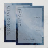 Programme Tranquil Blue Watercolor Waves (Devant / Derrière)