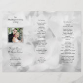 Programme Tri-fold Black and White Photo Wedding (Devant)