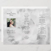 Programme Tri-fold Black and White Photo Wedding (Devant / Derrière)