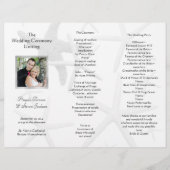 Programme Tri-Fold Photo Mariage noir et blanc (Devant)