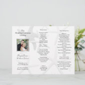 Programme Tri-Fold Photo Mariage noir et blanc (Debout devant)
