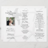 Programme Tri-Fold Photo Mariage noir et blanc (Devant / Derrière)