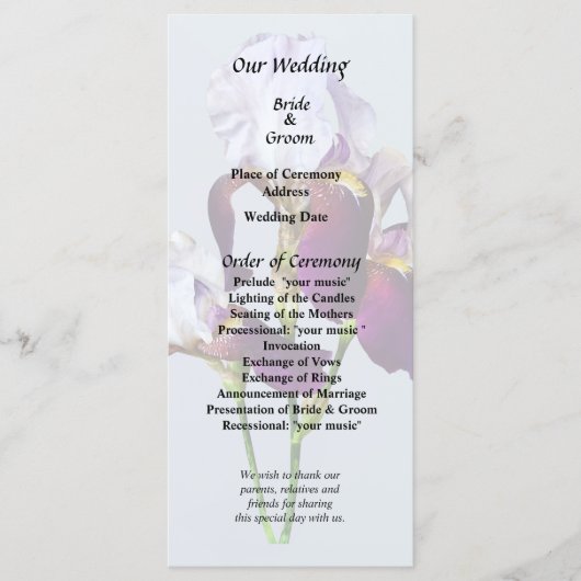 Programme Trois Irlandais dans les nuances de Magenta (Devant)