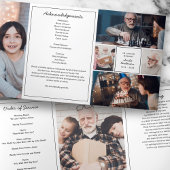 Programme Trois Volets 6 Photo Moderne En Mémoire Amoureuse Funérailles/M