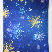 Programme Trois Volets Arrière - plan Bleu XMAS avec des flocons de neige (Intérieur au milieu)