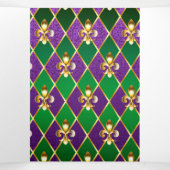 Programme Trois Volets Arrière - plan de bijoux Mardi Gras (Intérieur au milieu)