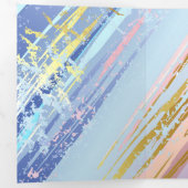 Programme Trois Volets Arrière - plan rose texturé (Intérieur en premier)