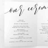 Programme Trois Volets Bienvenue Black Calligraphy Photo Mariage (Intérieur en premier)