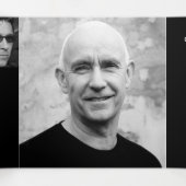 Programme Trois Volets Black white Funérailles service mono photos person (Intérieur au milieu)