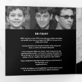 Programme Trois Volets Black white Funérailles service mono photos person (Intérieur en premier)