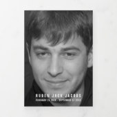 Programme Trois Volets Black white Funérailles service mono photos person (Page de couverture)