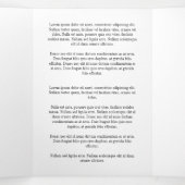 Programme Trois Volets Black White In Loving Memory Photo Funeral (Intérieur au milieu)