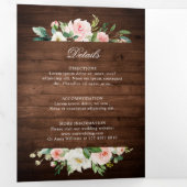 Programme Trois Volets Bois rousse Floral Géométrique Tri-F (Intérieur en premier)