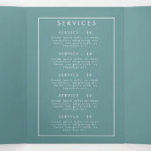 Programme Trois Volets Brochure élégante sur le Fleur sauvage (Intérieur au milieu)