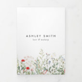 Programme Trois Volets Brochure fleur sauvage Meadow (Page de couverture)