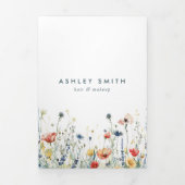 Programme Trois Volets Brochure Fleur sauvage vibrante (Page de couverture)