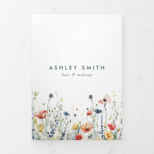 Programme Trois Volets Brochure Fleur sauvage vibrante (Page de couverture)