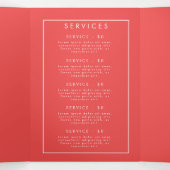 Programme Trois Volets Brochure Fleur sauvage vibrante (Intérieur au milieu)