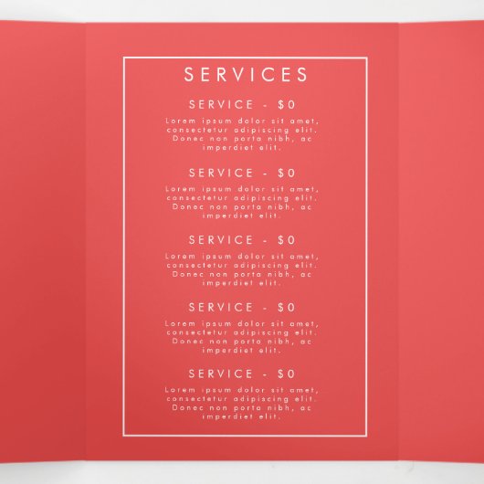 Programme Trois Volets Brochure Fleur sauvage vibrante (Intérieur au milieu)