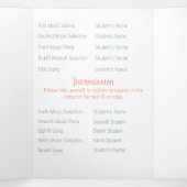 Programme Trois Volets Brown Baby Grand Piano Considérant (Intérieur au milieu)