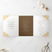 Programme Trois Volets Brown orange monogramme art histoire dévouement ma (Intérieur)